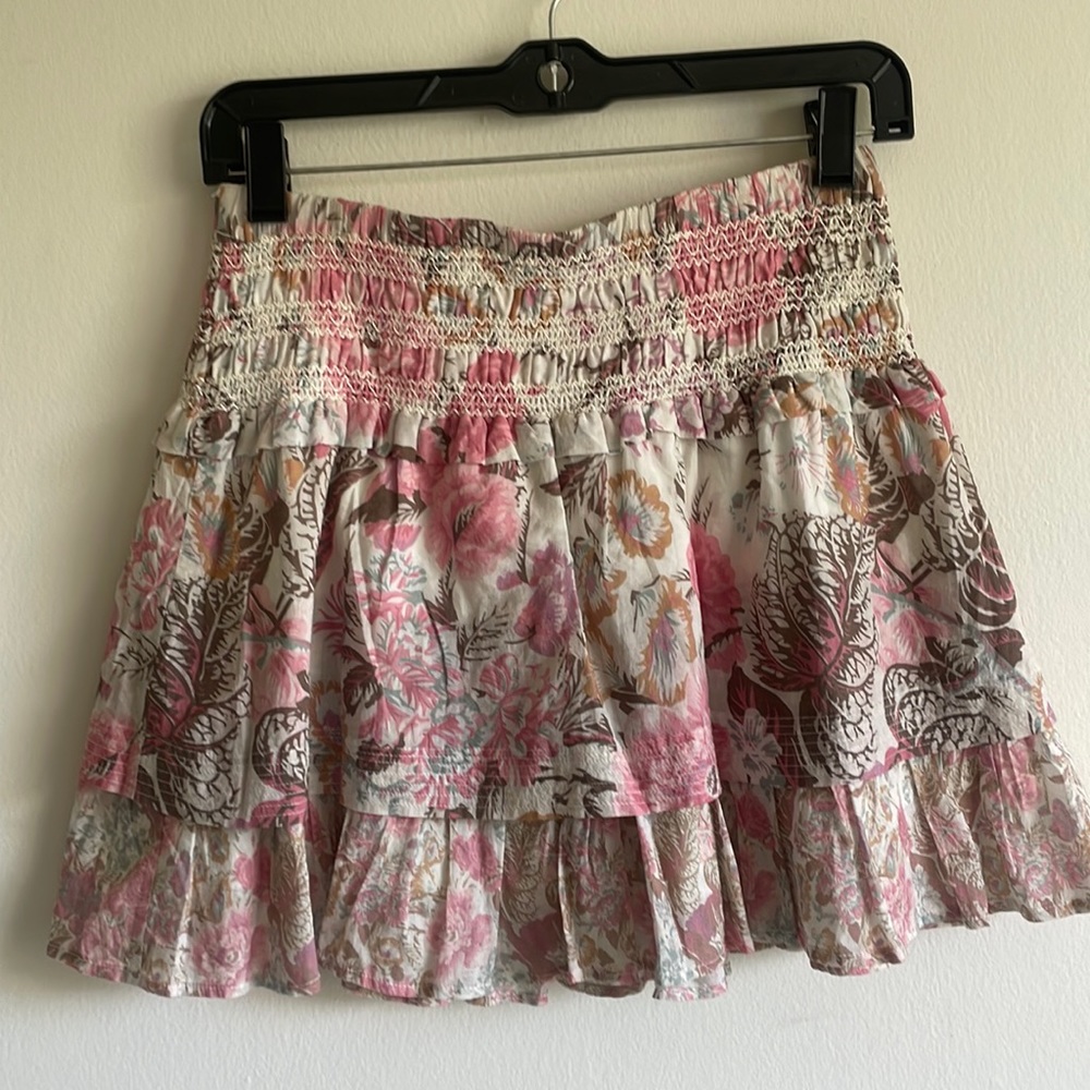 LoveShackFancy floral skirt